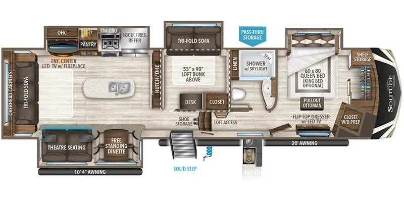 Grand Design Solitude 377MBS-R floor plan