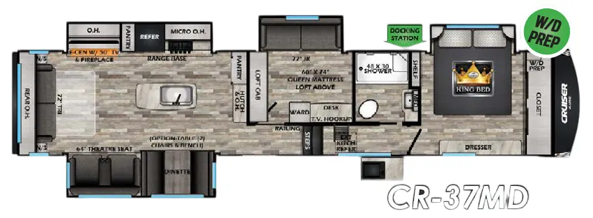 CrossRoads Cruiser Aire CR37MD floor plan