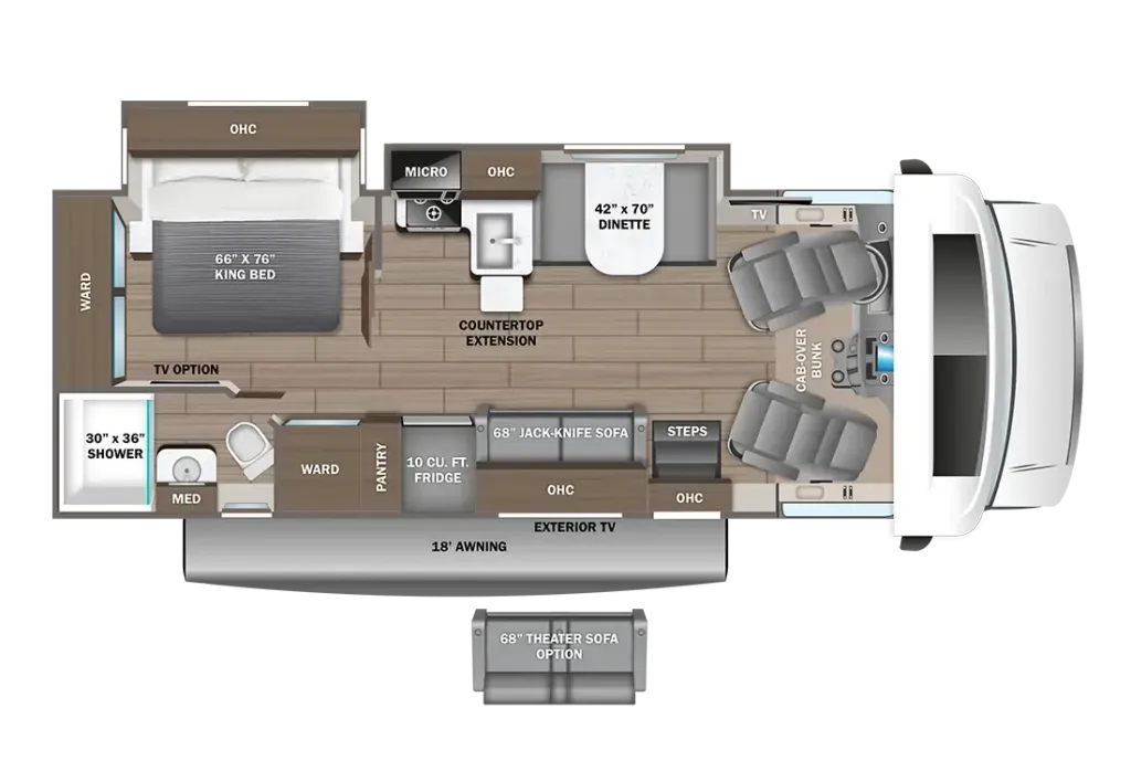 2027 Entegra Coach Odyssey 27U floor plan