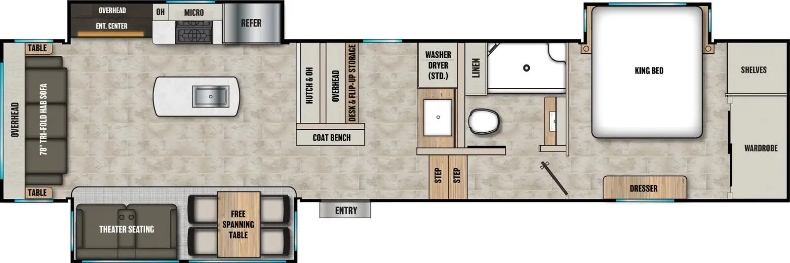 2025 Coachmen Brookstone 370RLLO - Floor plan