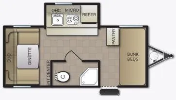 Pacific Coachworks Econ 17BB floor plan