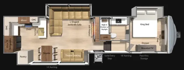 2026 Dutchmen Denali 366RK - Floor plan