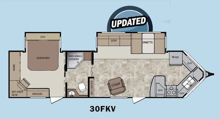 Keystone Cougar XLite 30FKV floor plan