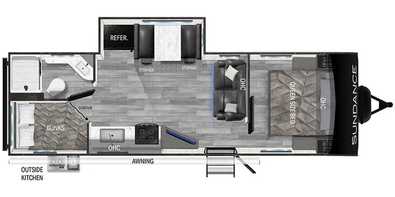 Heartland Sundance Ultra-Lite SDTT 265 BH floor plan
