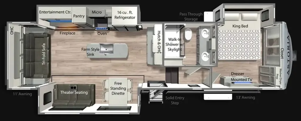 2026 Dutchmen Astoria 3173RLP floor plan
