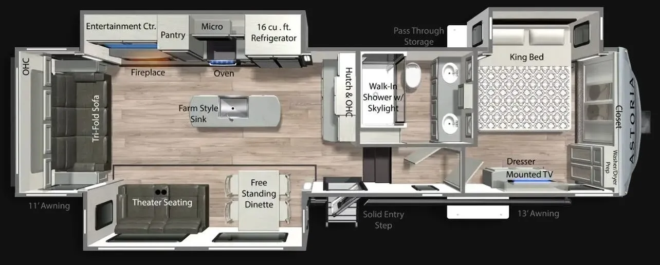Dutchmen Astoria 3173RLP floor plan