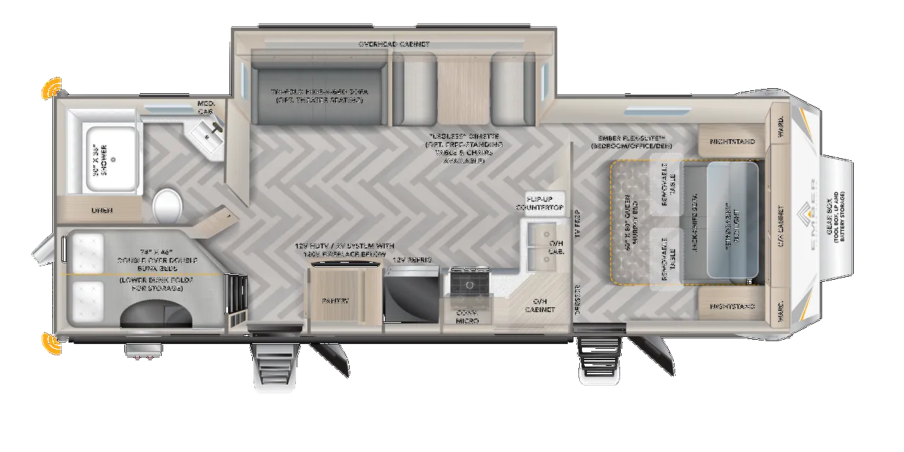 Ember RV Touring Edition 28MBH floor plan