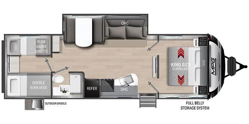 Cruiser RV MPG MPG 2800QB floor plan