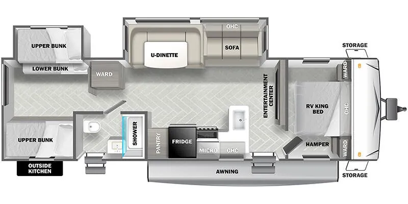 Forest River EVO Southwest T3250 floor plan