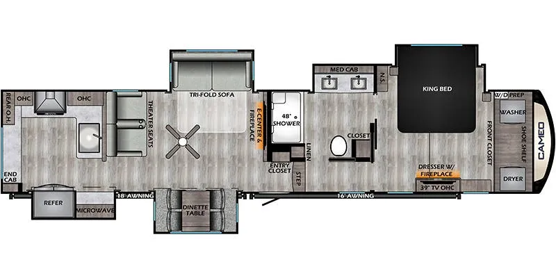 CrossRoads Cameo CE3975CK floor plan