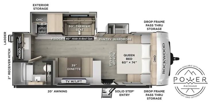 2027 Forest River Rockwood Mini Lite 2522FB floor plan