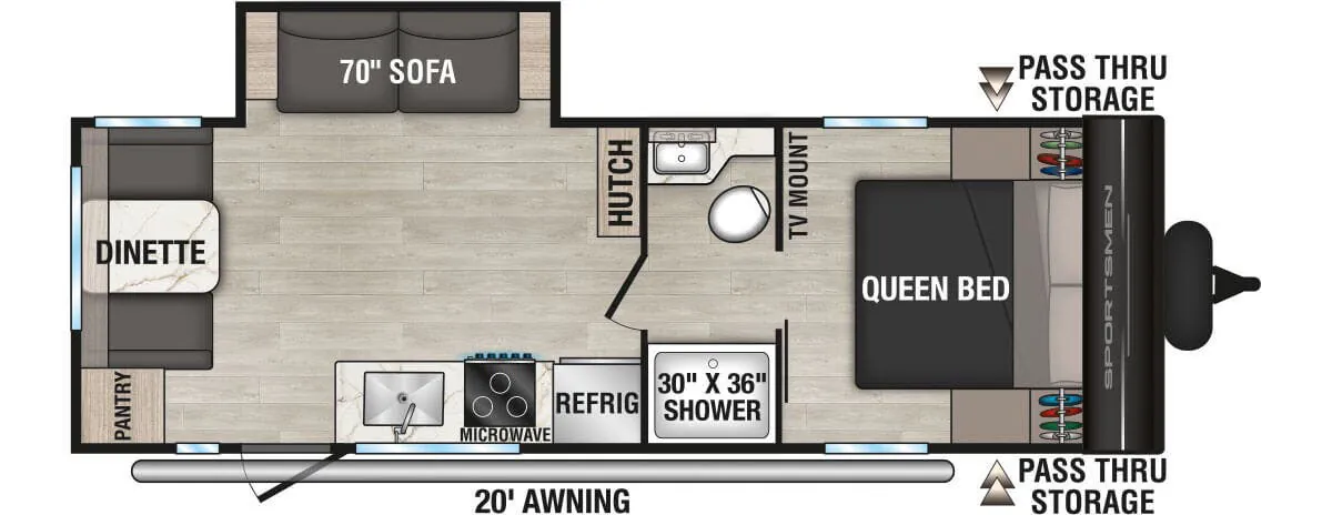 K-Z Sportsmen Select 231MKSL floor plan