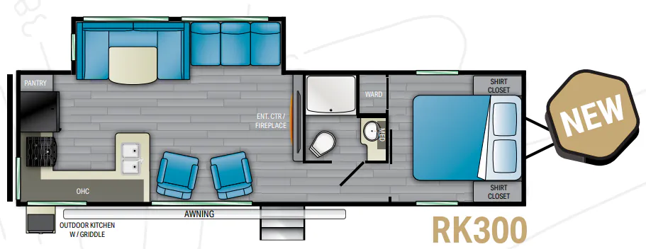 Heartland Pioneer RK300 floor plan