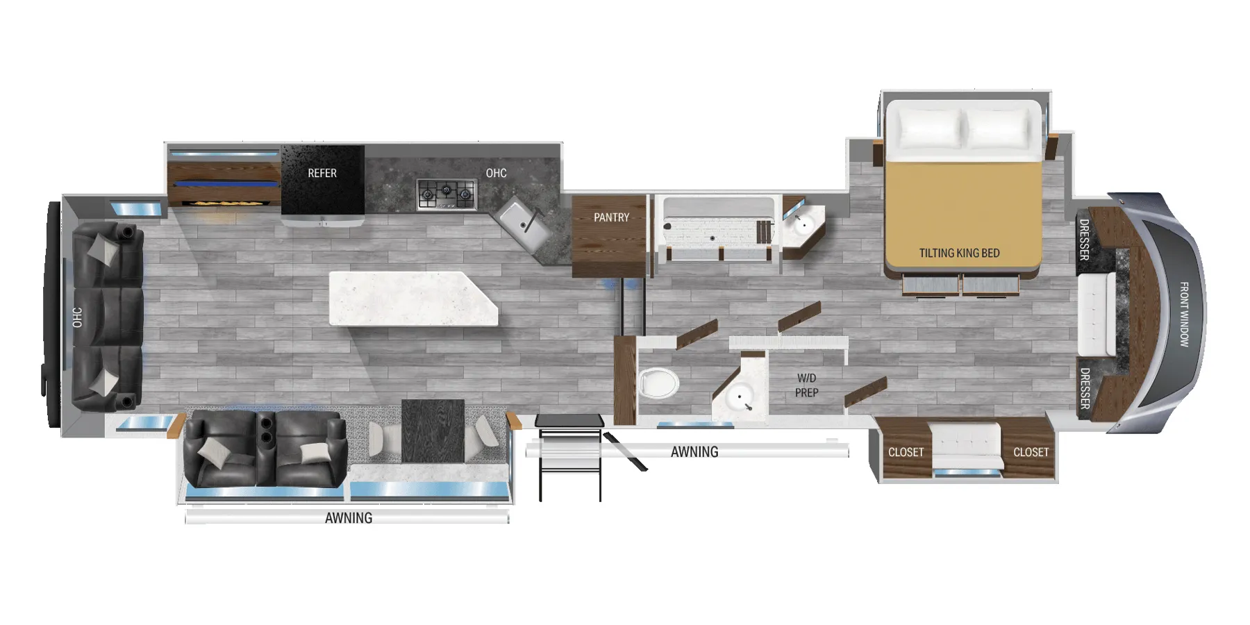 Heartland Landmark Fifth Wheel Scottsdale floor plan