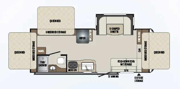 2019 Keystone Bullet Crossfire 2190EX - Floor plan