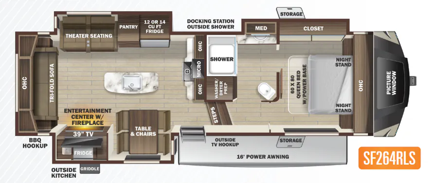 Highland Ridge Silverstar XLT SF264RLS floor plan