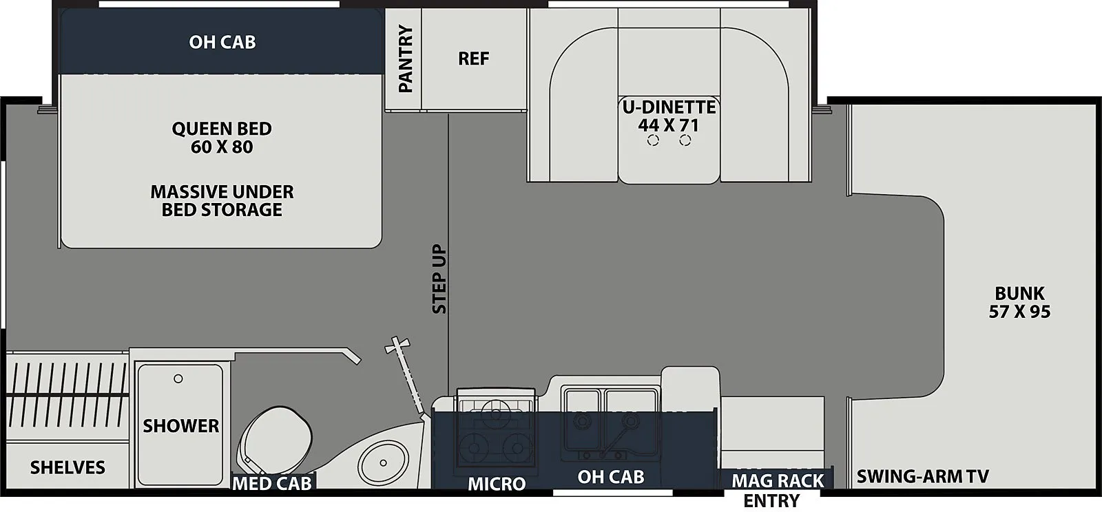 Coachmen Leprechaun 230FS Chevy 3500 floor plan