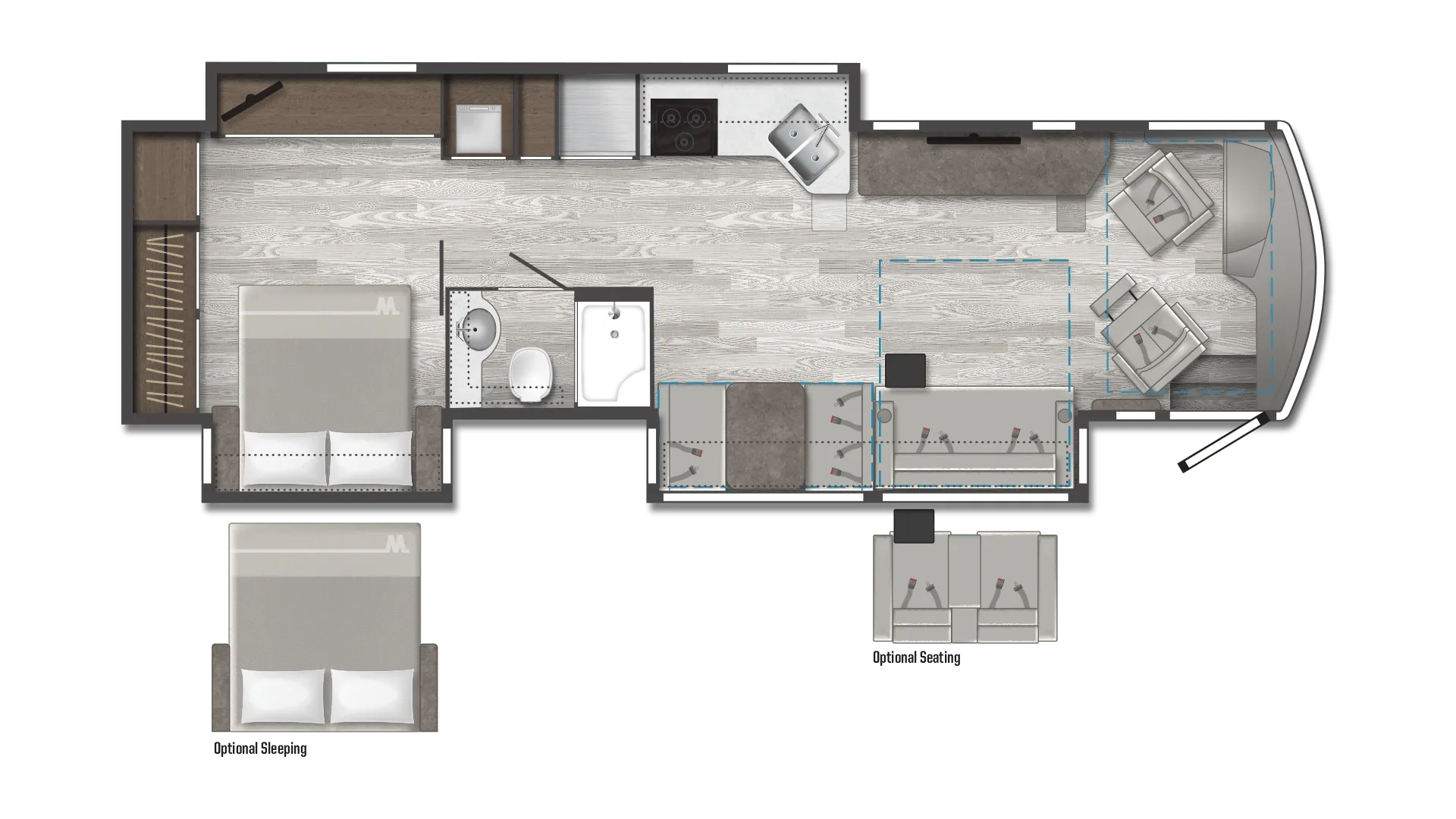 Winnebago Forza 36H floor plan