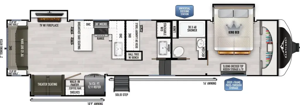 2026 Forest River Ahara 383UR floor plan