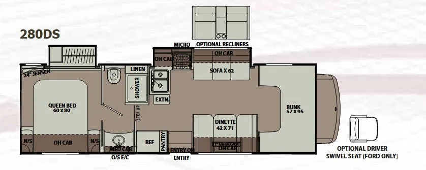 Coachmen Leprechaun 280DS floor plan