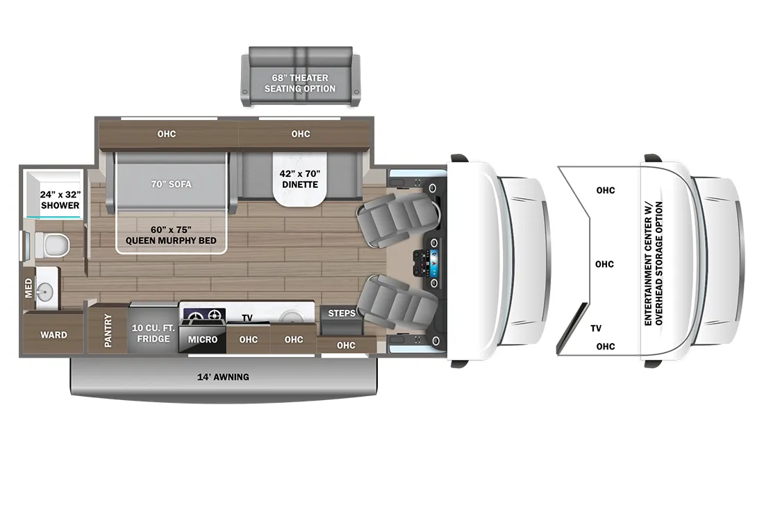 2026 Entegra Coach Qwest SE 24R - Floor plan