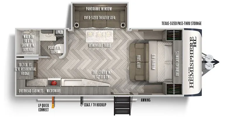 Forest River Salem Hemisphere Lite 17RBHL floor plan