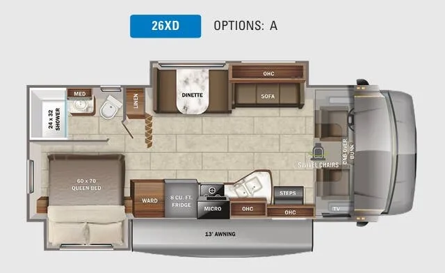 Jayco Redhawk 26XD floor plan