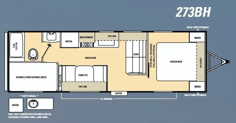 Coachmen Catalina 273BH floor plan