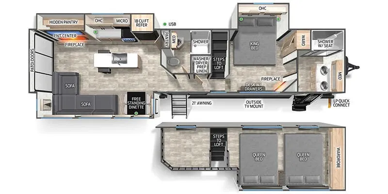 2026 Forest River Cherokee Timberwolf Black Label 39JMBL - Floor plan