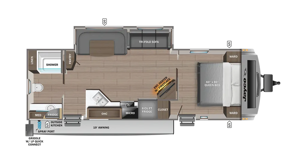 2024 Jayco White Hawk 27RB floor plan