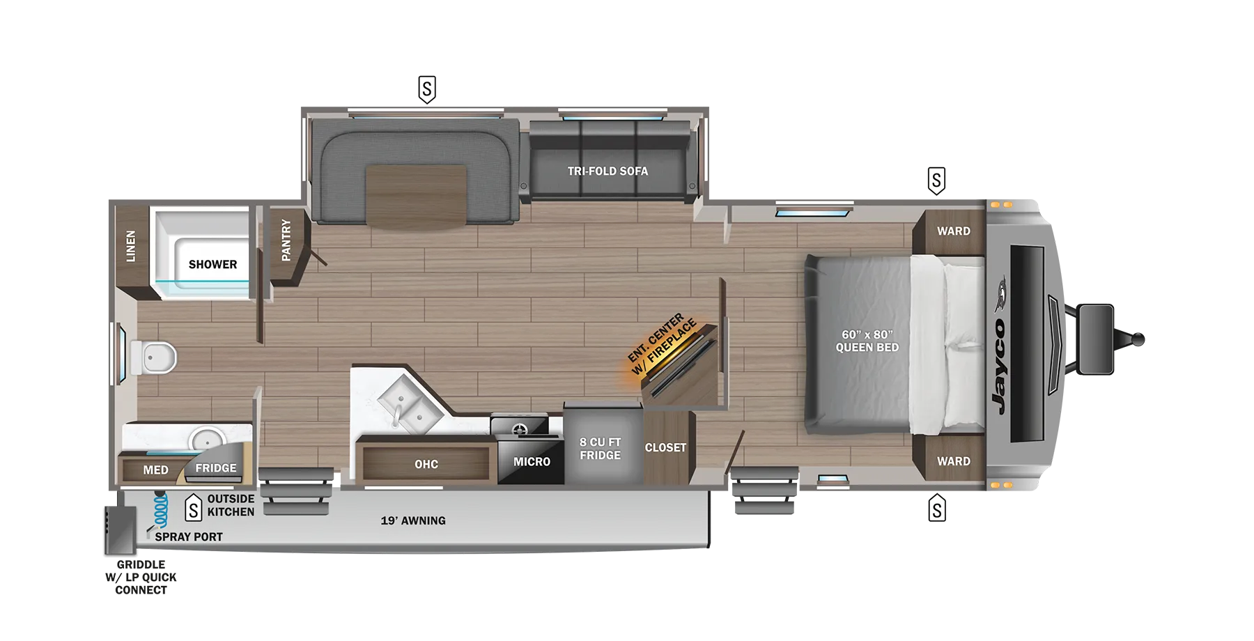 2024 Jayco White Hawk 27RB - Floor plan
