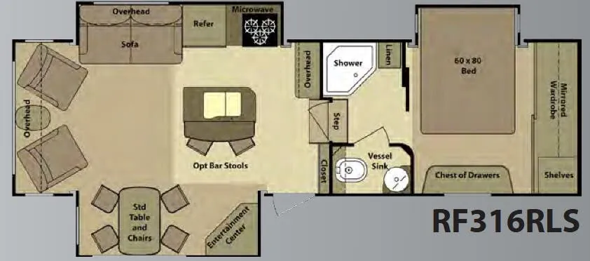 Highland Ridge Open Range Roamer RF316RLS floor plan