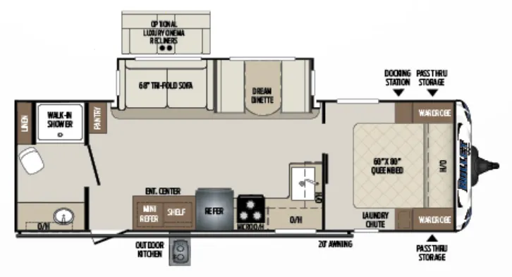 Keystone Bullet 261RBSWE floor plan