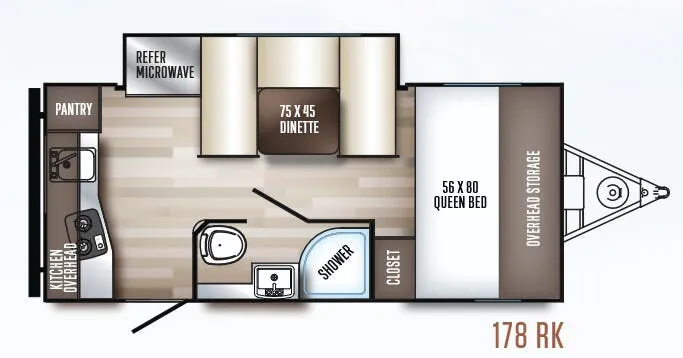Palomino PaloMini 178 RK floor plan