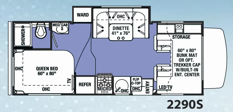 Forest River Sunseeker 2290S floor plan