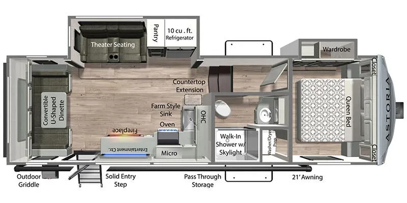 2026 Dutchmen Astoria 250RD floor plan