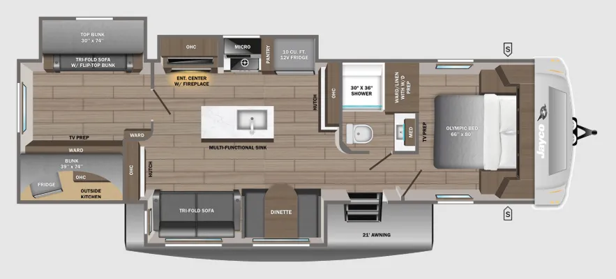 Jayco Eagle 312BHOK floor plan