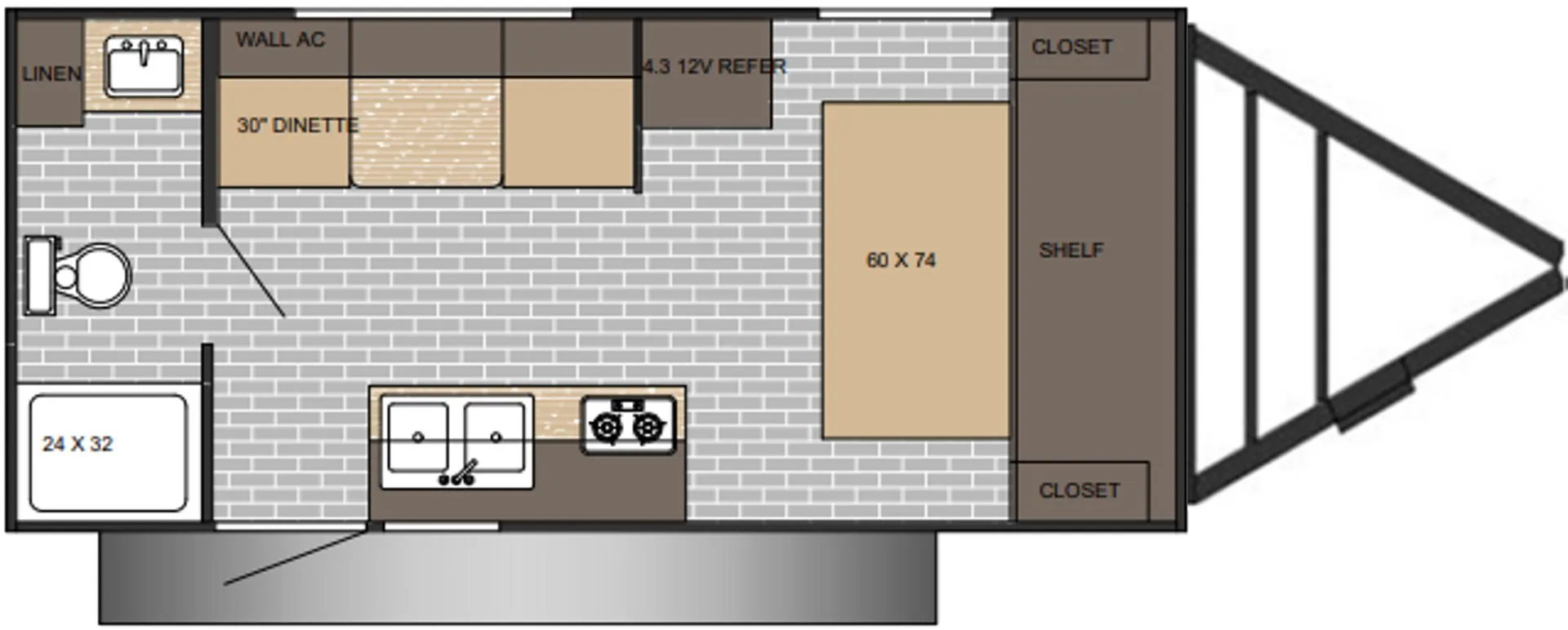 Sunset Park RV Sun Lite LTD 19RB LTD floor plan