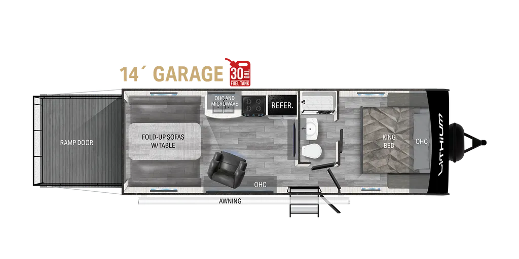 2022 Heartland Lithium 2414 floor plan