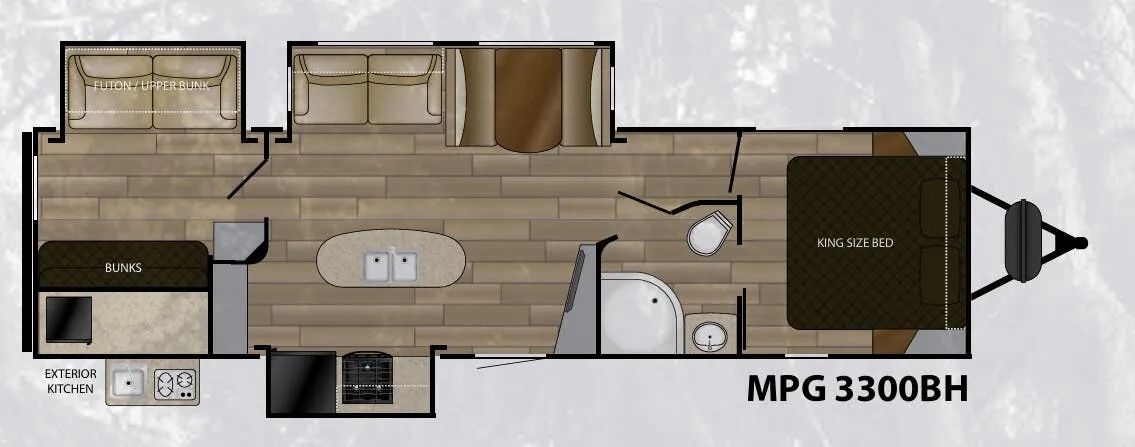 Cruiser RV MPG 3300BH floor plan