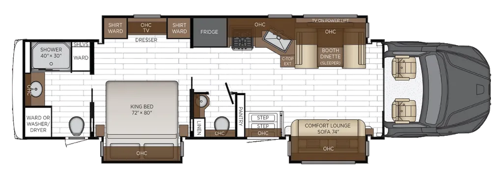 2026 Newmar Grand Star 3948 floor plan