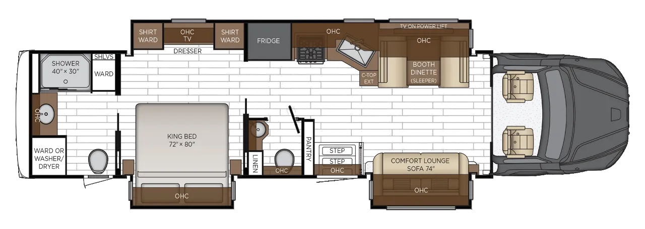 2026 Newmar Grand Star 3948 - Floor plan