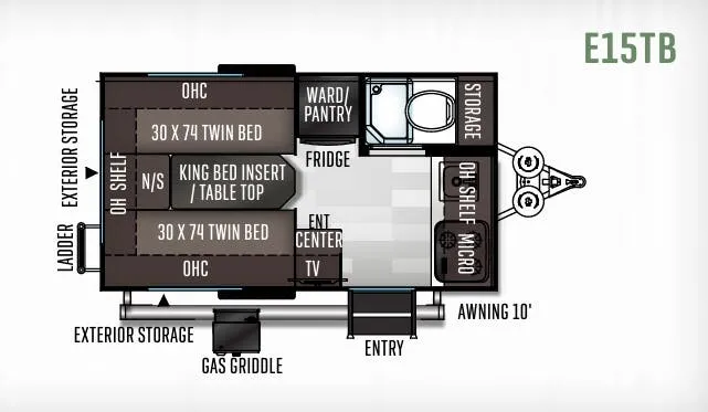 Forest River Flagstaff E-Pro E15TB floor plan