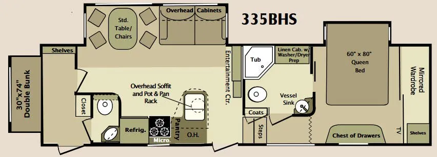 Highland Ridge Open Range 335BHS floor plan
