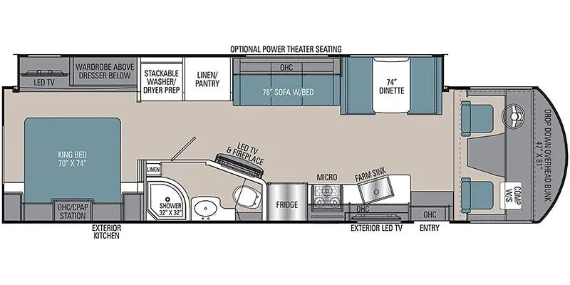 2022 Coachmen Mirada 32LS floor plan