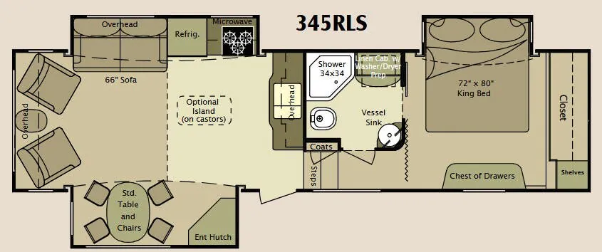 Highland Ridge Open Range 345RLS floor plan