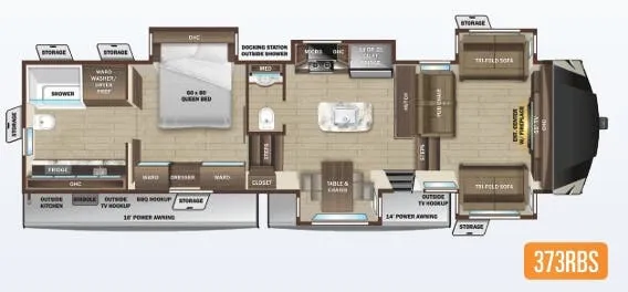 Highland Ridge Open Range 373RBS floor plan