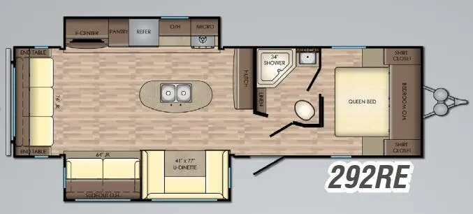 CrossRoads Zinger 292RE floor plan