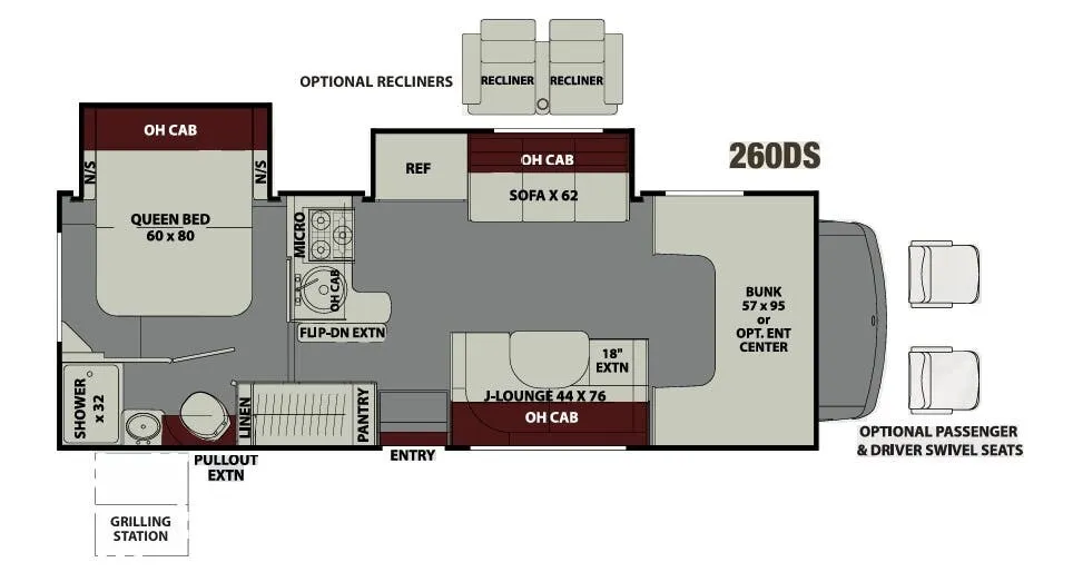 Coachmen Leprechaun Premier 260DS floor plan