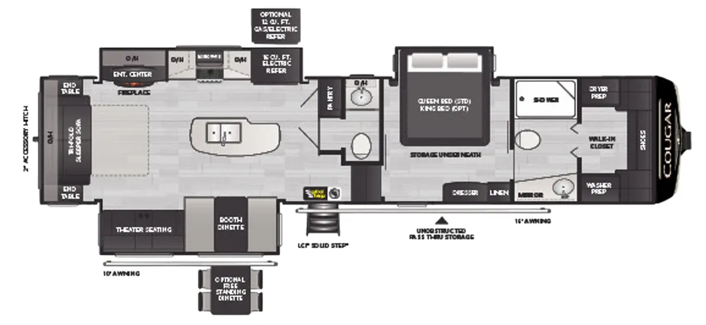 2023 Keystone Cougar 355FBS floor plan